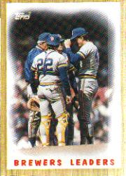 1987 Topps Baseball Cards      056      Brewers Team#{(Mound conference)